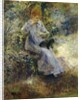 Woman and Black Dog; Femme au Chien Noir, 1874 by Pierre Auguste Renoir