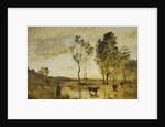 The Ford; Cows on the Edge of a Ford; Le Gue; Vaches au Bord du Gue, c.1870-1873 by Jean Baptiste Camille Corot
