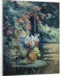 Flowers in a Landscape; Bouquet de Fleurs dans un Paysage by Maximilien Luce