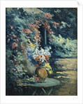 Flowers in a Landscape; Bouquet de Fleurs dans un Paysage by Maximilien Luce