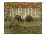 Pavilion House with Sunflowers; Le Pavillon aux Tournesols by Henri Eugene Augustin Le Sidaner