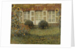 Pavilion House with Sunflowers; Le Pavillon aux Tournesols by Henri Eugene Augustin Le Sidaner
