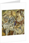 Young Women at a Table; Jeunes Filles Attablees, c.1915-1919 by Jules Pascin