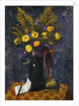 French Marigold, Purple Daisies and Golden Sheaves; Oeillets d'Inde, Marguerites Violettes et Gerbs d'Or, 1925 by Felix Edouard Vallotton