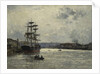 The Port of Caen; Le Port de Caen by Stanislas Victor Edouard Lepine