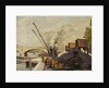 Cranes on the Seine; Grues sur la Seine by Maximilien Luce