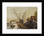 Cranes on the Seine; Grues sur la Seine by Maximilien Luce