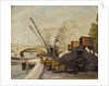 Cranes on the Seine; Grues sur la Seine by Maximilien Luce
