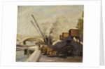 Cranes on the Seine; Grues sur la Seine by Maximilien Luce