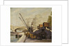 Cranes on the Seine; Grues sur la Seine by Maximilien Luce
