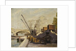 Cranes on the Seine; Grues sur la Seine by Maximilien Luce