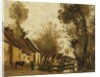 Flesselles, Street with Peasant and Cow; Flesselles, une Rue avec une Paysanne et sa Vache, c.1862-1865 by Jean Baptiste Camille Corot