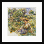 Woman in a Blue Hat sitting on the Grass; Femme en Bleu en Chapeau assise Sur l'Herbe, c.1916 by Pierre Auguste Renoir