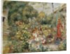 Girls in a Garden in Montmartre; Fillettes dans un Jardin a Montmartre, c.1893-5 by Pierre Auguste Renoir
