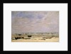 River Barges at Low Tide; Berck le Rivage a Maree Basse, 1882 by Eugene Louis Boudin