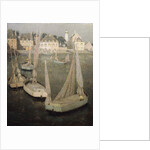 Breton Port by Moonlight by Henri Eugene Augustin Le Sidaner