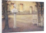The Bust in the Garden at Twilight by Henri Eugene Augustin Le Sidaner