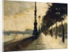 The Embankment, London; Der Uferdamm, London, 1926 by Lesser Ury