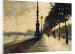 The Embankment, London; Der Uferdamm, London, 1926 by Lesser Ury