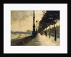 The Embankment, London; Der Uferdamm, London, 1926 by Lesser Ury