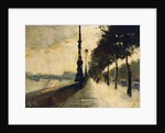The Embankment, London; Der Uferdamm, London, 1926 by Lesser Ury