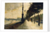 The Embankment, London; Der Uferdamm, London, 1926 by Lesser Ury