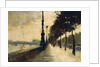 The Embankment, London; Der Uferdamm, London, 1926 by Lesser Ury