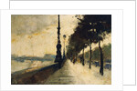 The Embankment, London; Der Uferdamm, London, 1926 by Lesser Ury