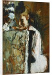 Young Girl Sitting Leaning Against the Back of a Chair; Jeune Fille Assise Appuyee au Dossier d'un Fauteuil, c.1889 by Edgar Degas