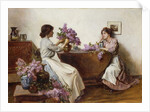Arranging the Lilac, 1906 by Albert Chevallier Tayler
