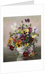 A Still Life with Pansies by Albert Williams