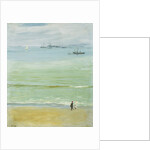 A Young Woman Pushing a Baby in a Pram by John Lavery