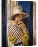 Mrs Hone in a Striped Dress, c.1912 by William Orpen