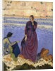 Two Women on Rocks by the Sea by Derwent Lees