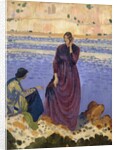 Two Women on Rocks by the Sea by Derwent Lees