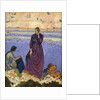 Two Women on Rocks by the Sea by Derwent Lees