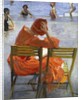 Girl in a Red Dress, Seated by a Swimming Pool, 1936 by John Lavery
