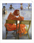 Girl in a Red Dress, Seated by a Swimming Pool, 1936 by John Lavery