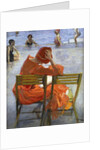 Girl in a Red Dress, Seated by a Swimming Pool, 1936 by John Lavery
