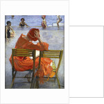 Girl in a Red Dress, Seated by a Swimming Pool, 1936 by John Lavery