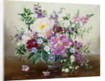 Flowers in a Glass Vase by Albert Williams