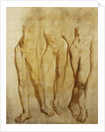 Three Studies of a Standing Male Nude by Glyn Warren Philpot