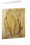 Three Studies of a Standing Male Nude by Glyn Warren Philpot