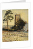 The Church at East Knoyle, Thaw, 1917 by Lucien Pissarro