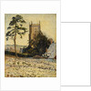 The Church at East Knoyle, Thaw, 1917 by Lucien Pissarro