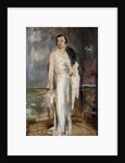 Portrait of Loelia, Duchess of Westminster, later Lady Lindsay, small full length, in Evening Dress by Glyn Warren Philpot