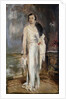 Portrait of Loelia, Duchess of Westminster, later Lady Lindsay, small full length, in Evening Dress by Glyn Warren Philpot