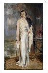 Portrait of Loelia, Duchess of Westminster, later Lady Lindsay, small full length, in Evening Dress by Glyn Warren Philpot