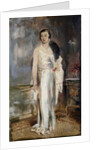 Portrait of Loelia, Duchess of Westminster, later Lady Lindsay, small full length, in Evening Dress by Glyn Warren Philpot
