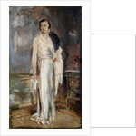 Portrait of Loelia, Duchess of Westminster, later Lady Lindsay, small full length, in Evening Dress by Glyn Warren Philpot